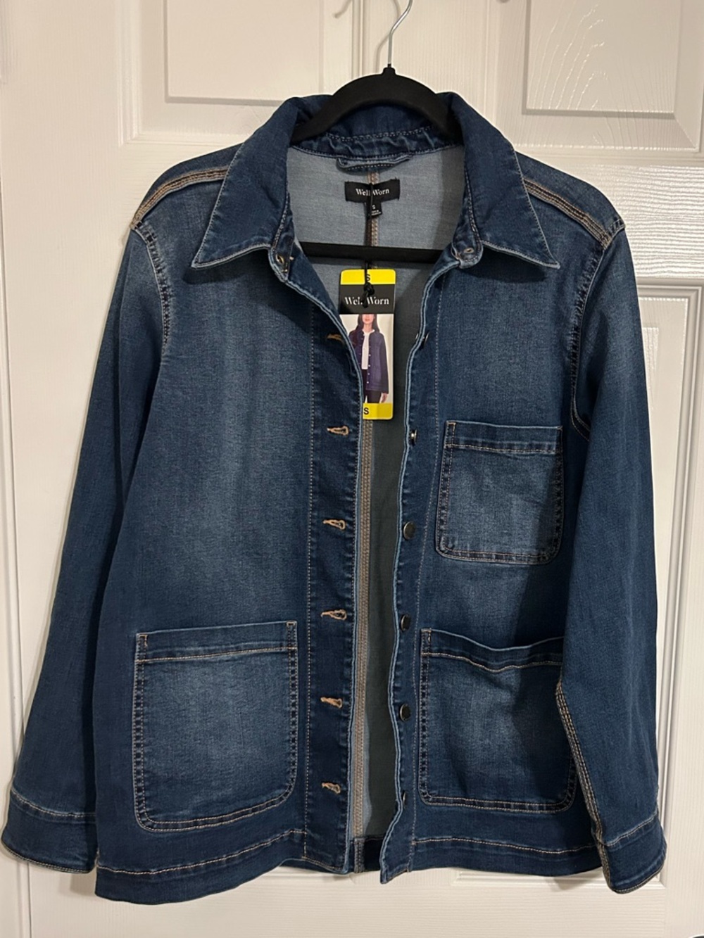 Well Worn Women Blue Denim Shirt Jacket